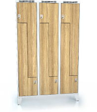 Cloakroom locker Z-shaped doors ALDERA with feet 1920 x 1200 x 500